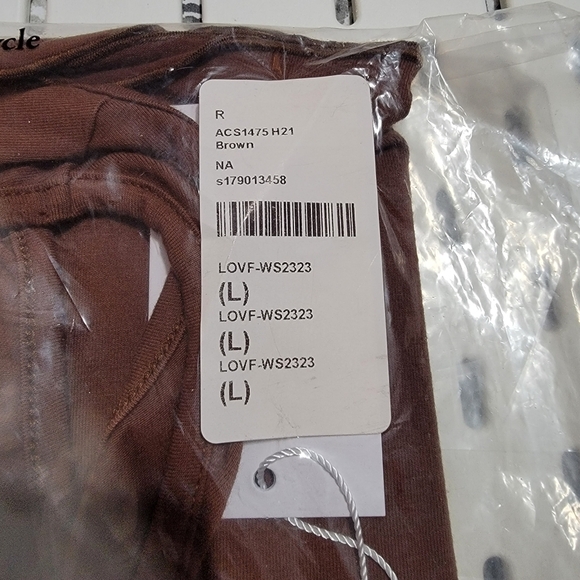 LOVERS + FRIENDS One Shoulder Top Women Sz Large Brown Cutout Long Sleeve Boho - Picture 4 of 7